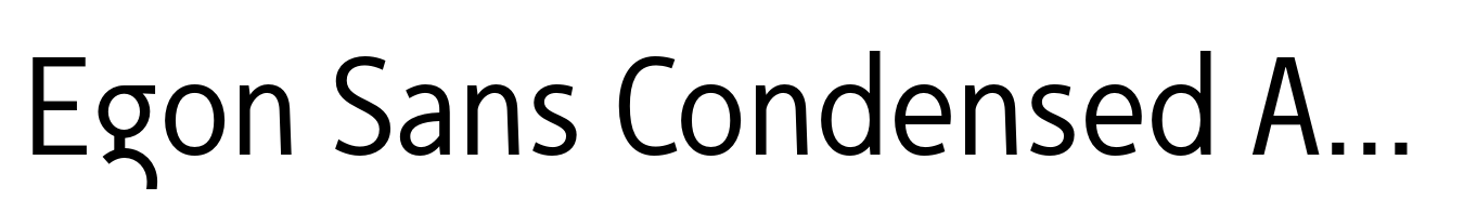 Egon Sans Condensed Alt Light